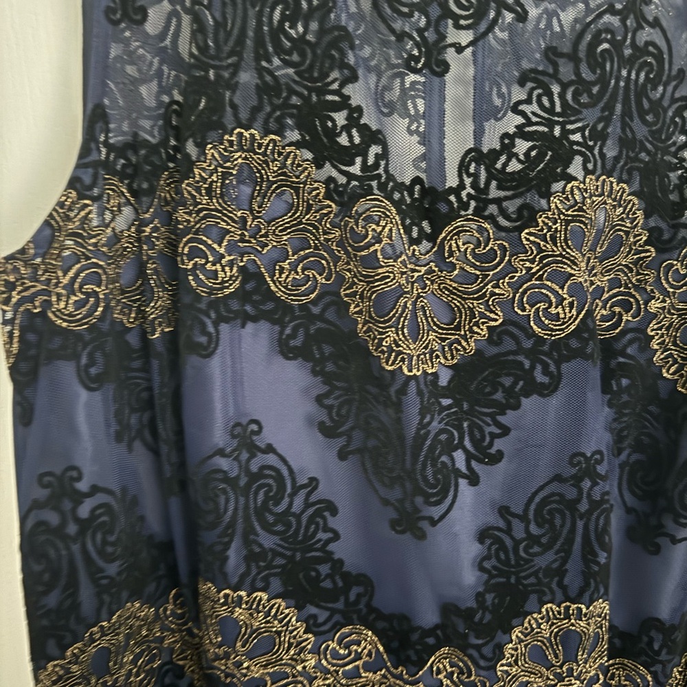 Brand new navy and gold dress